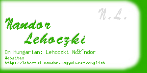 nandor lehoczki business card